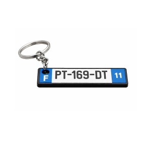 Porte-clés plaque d’immatriculation personnalisé – Impression 3D