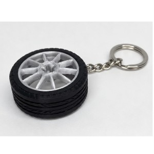 Porte-clé Jante + Pneu – Impression 3D