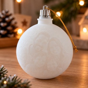Boule de Noël Photo Personnalisée – Lithophanie 3D LED