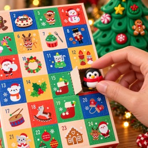 Calendrier de l’Avent Sapin de Noël 3D – 24 Décorations Surprises